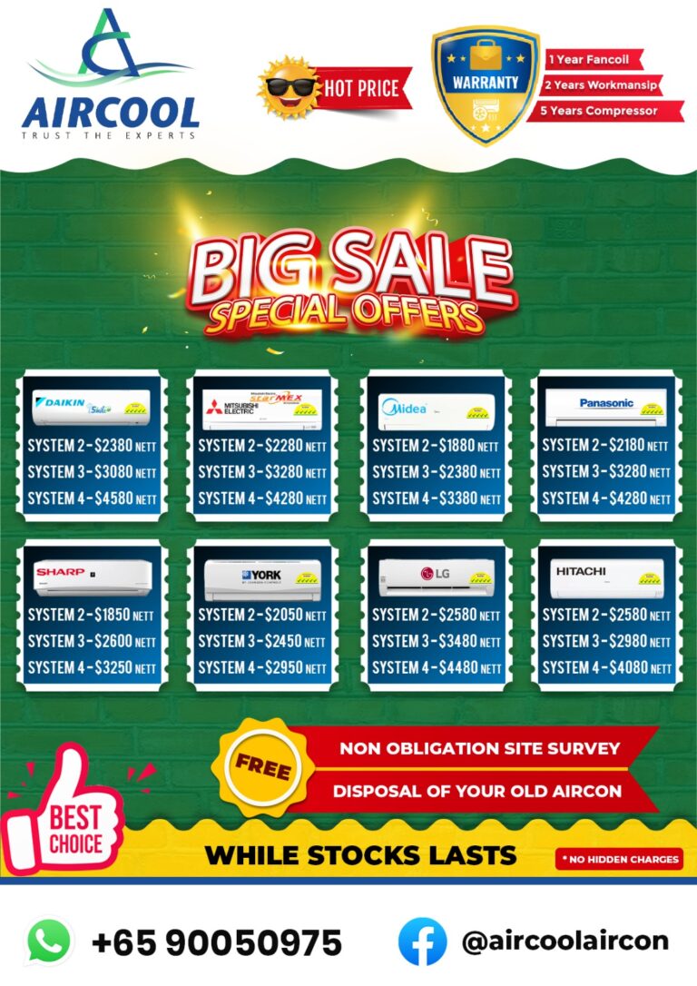 Aircon installation Best AC Installation company, SG 90050975