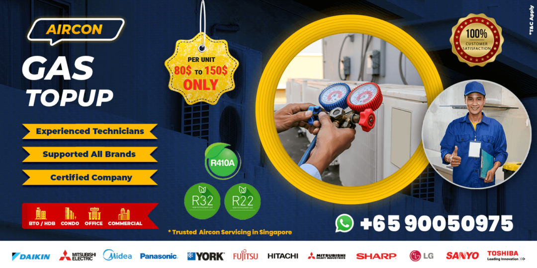 Aircon Gas Topup Service in Singapore Gas Leakage Repair